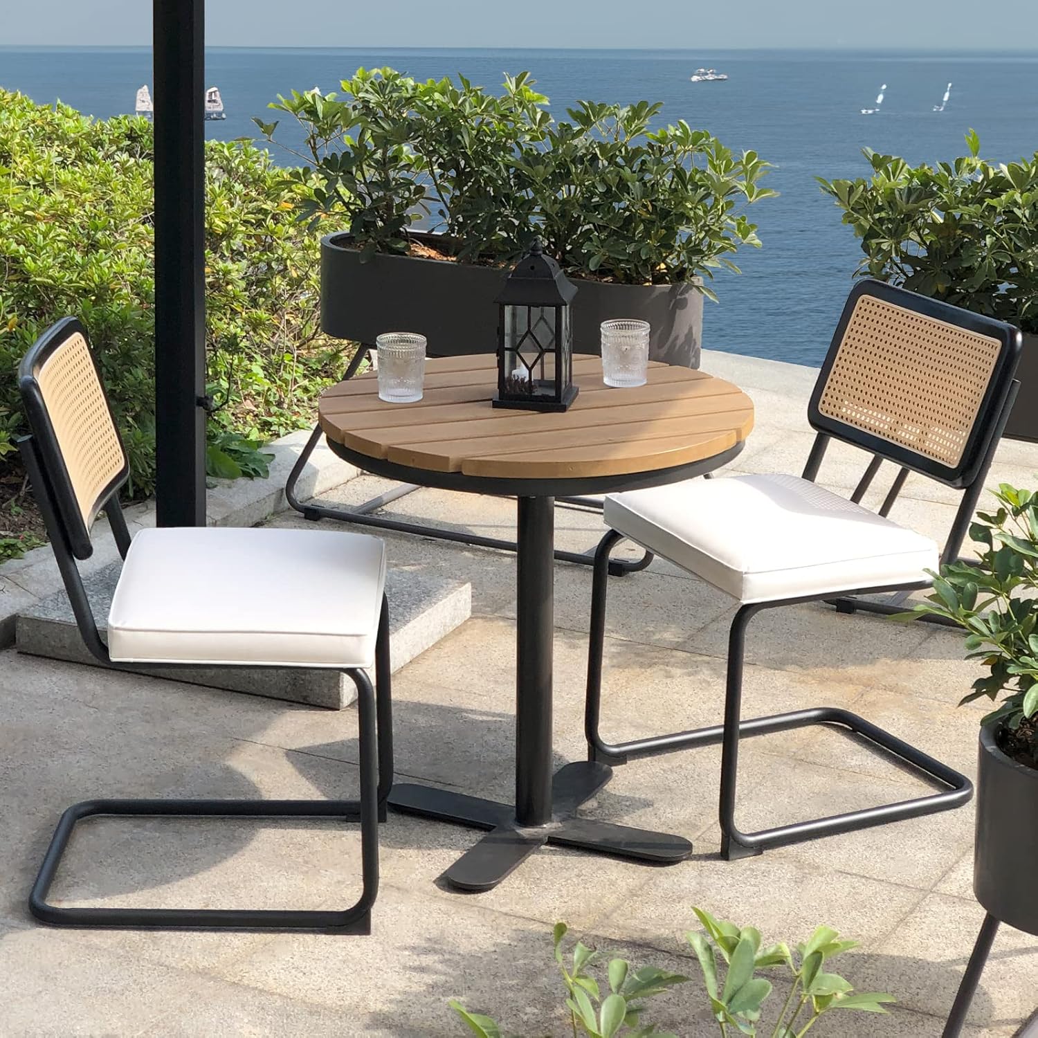 MeetLeisure Patio Dining Chair Set of 2 with Waterproof