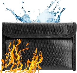 Bolsas Ignífugas para Documentos y Dinero,Bolsa Seguridad Ignífuga,Bolsa Ignífuga y Resistente al Agua,Bolsa Seguridad Prueba de Explosiones,Bolsas Prueba Fuego Resistente,para Objetos Valo