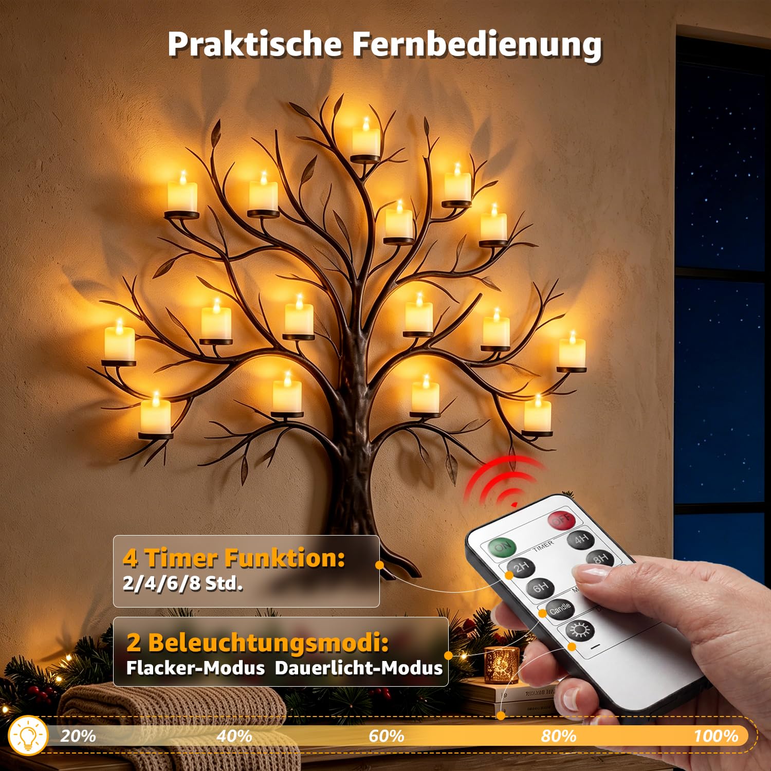 Ollny 12 Stück LED Teelichter Wiederaufladbar mit Timer & Fernbedienung | 5 Stufen Dimmbar, lange Akkulaufzeit, Elektrische USB LED Kerzen für Hochzeit, Laternen, Tisch Deko zu Weihnachten, Halloween
