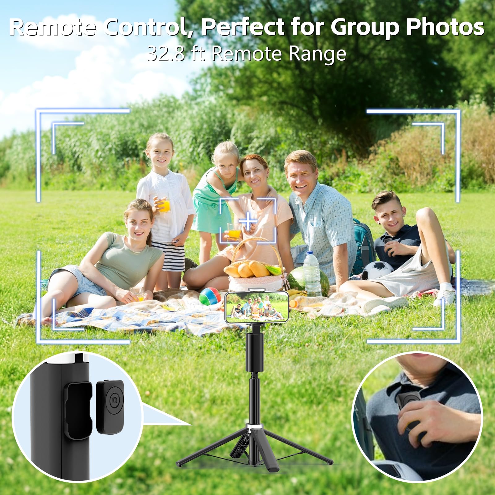Treppiede per selfie per iPhone, rotazione a 360 gradi che segue il viso e il movimento (supporto 3 in 1 con luce a 2 anelli)