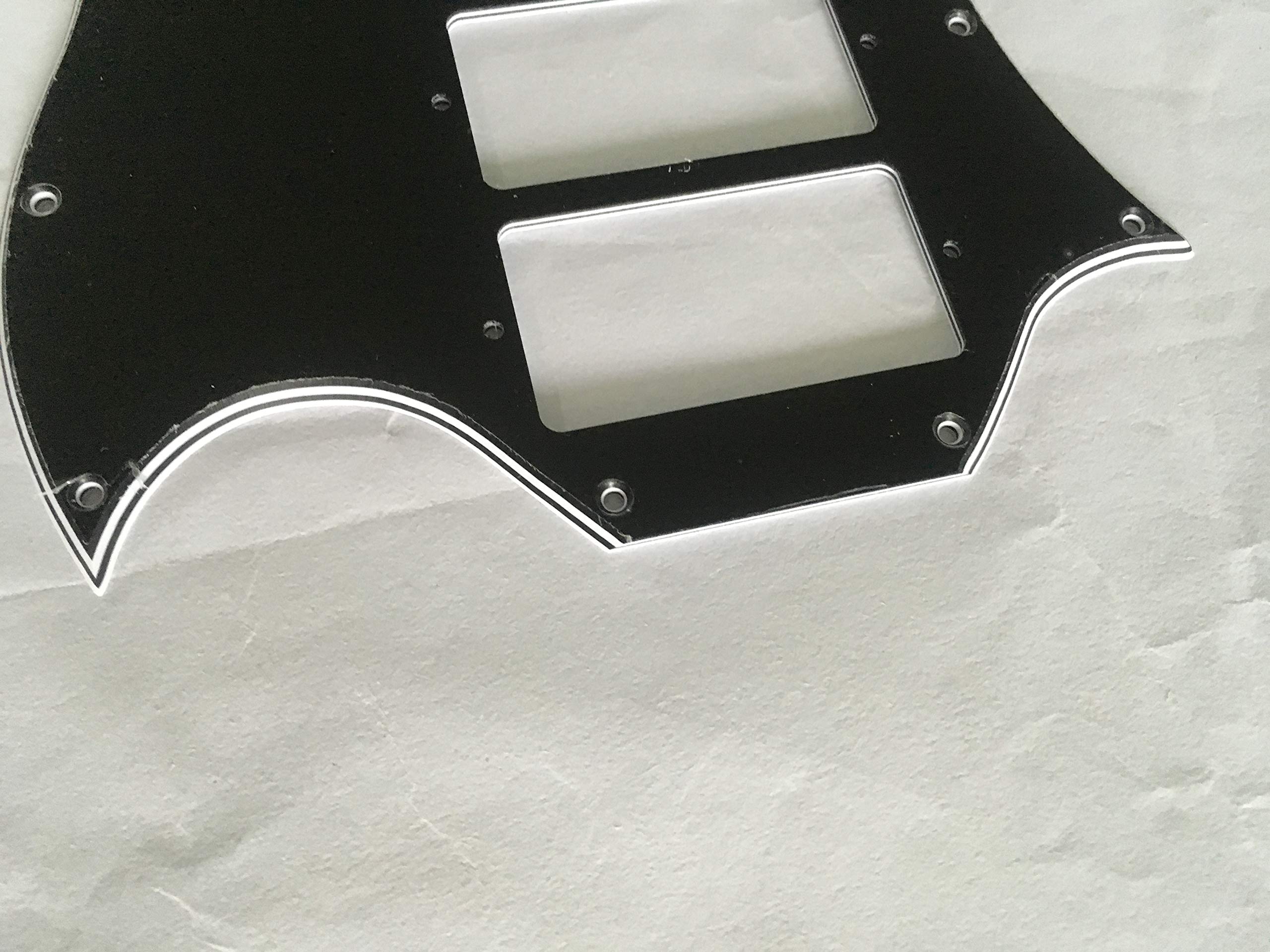FLEOR 1 Battipenna Per Chitarra SG Full Face Con Viti Per Chitarra Gibson, 3 Strati Nero/bianco - Foto 13