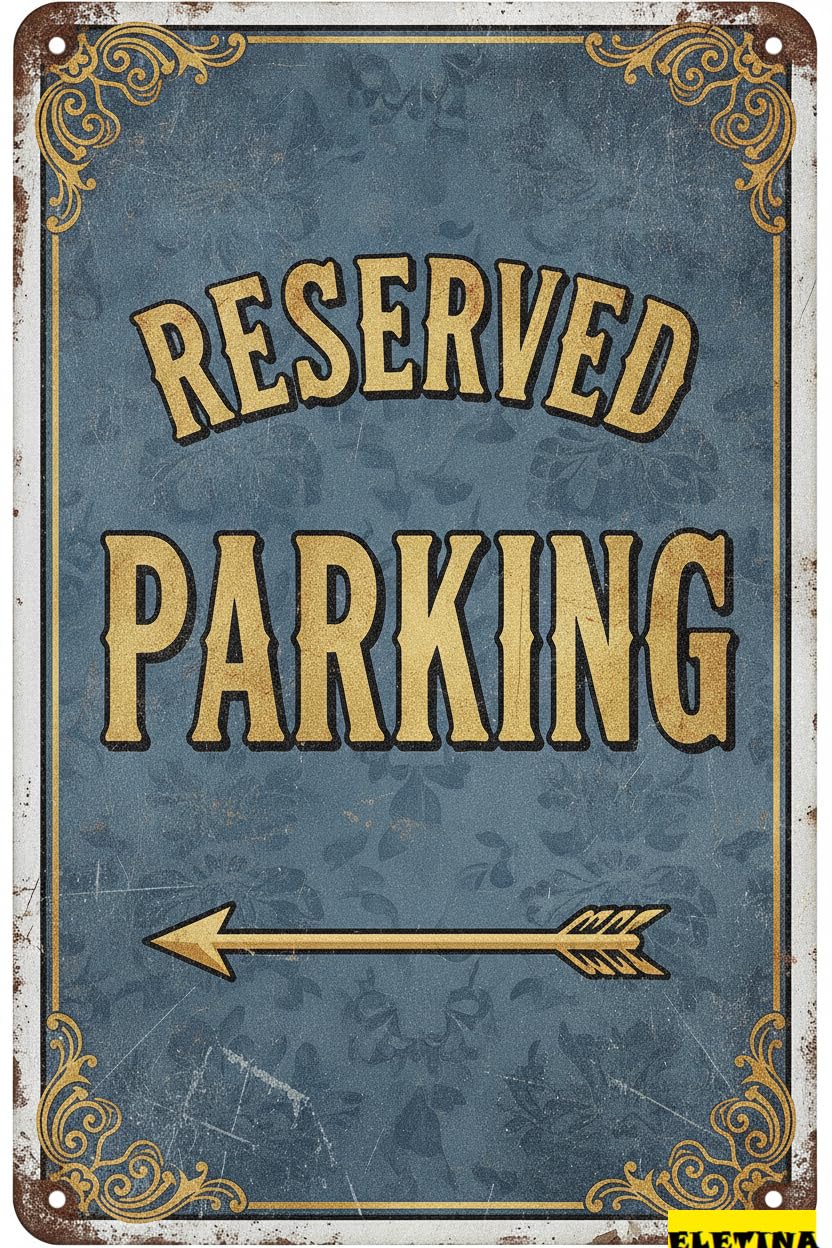 Personalized Sign for Man Cave Warning Reserved Parking Metal Plaque Tin Caution Notice Metal S Gate Outdoor Driveway Floor Garden 8x12in Business Metal Art Quality Tin Private Property Decorative