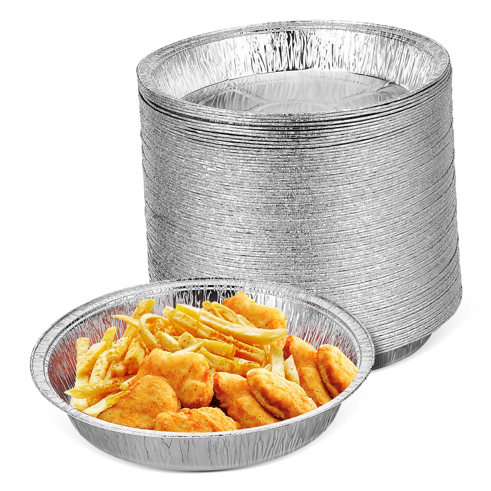 Moule friteuse à air contre les graisses incrustées barquette aluminium jetable 8 pouces