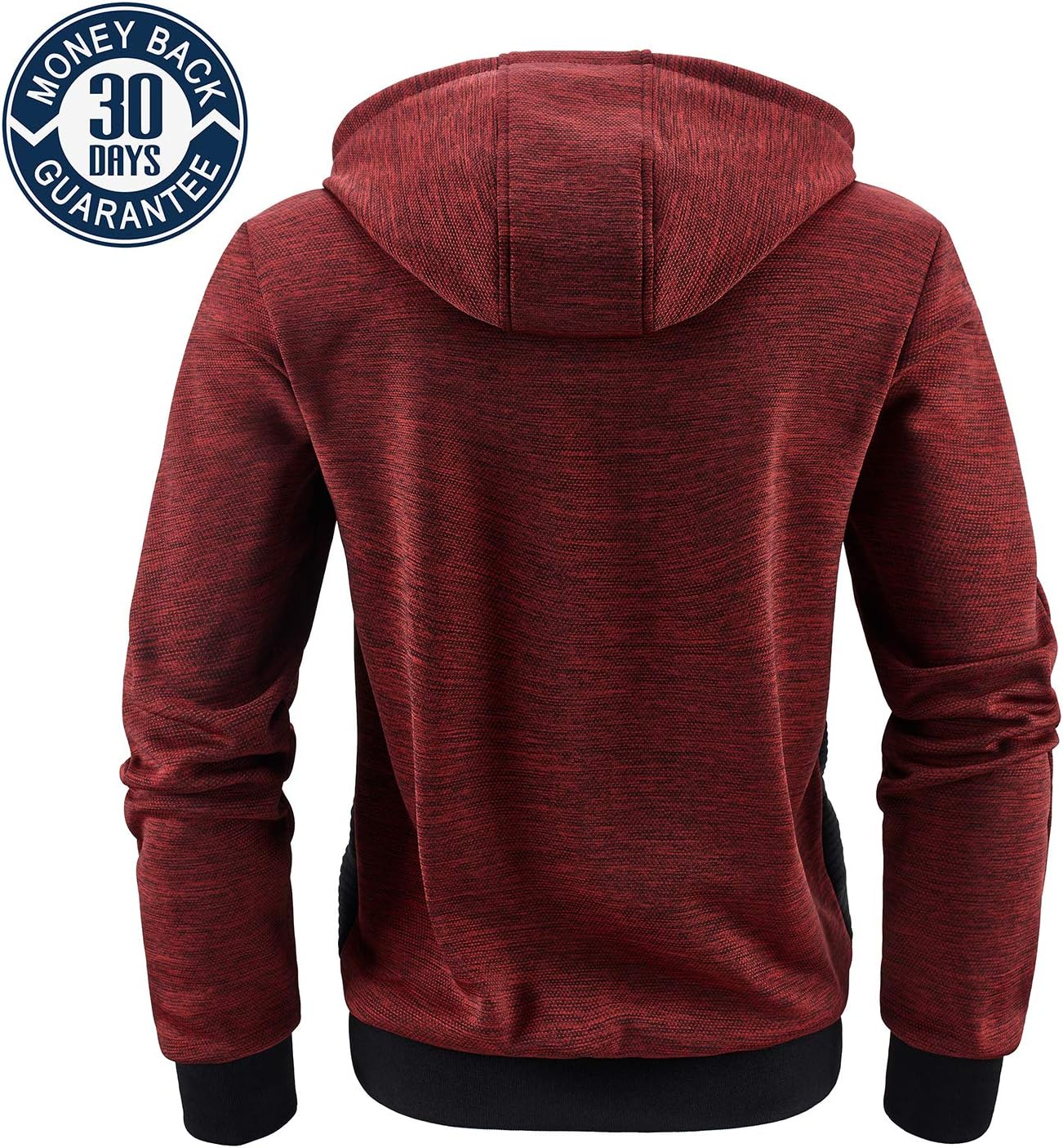 Men's Color Block Hoodie-Full Zip Ultimate Heavyweight Fleece Hoodie-Camo zip up hoodie With Kanga Pocket - Image 3