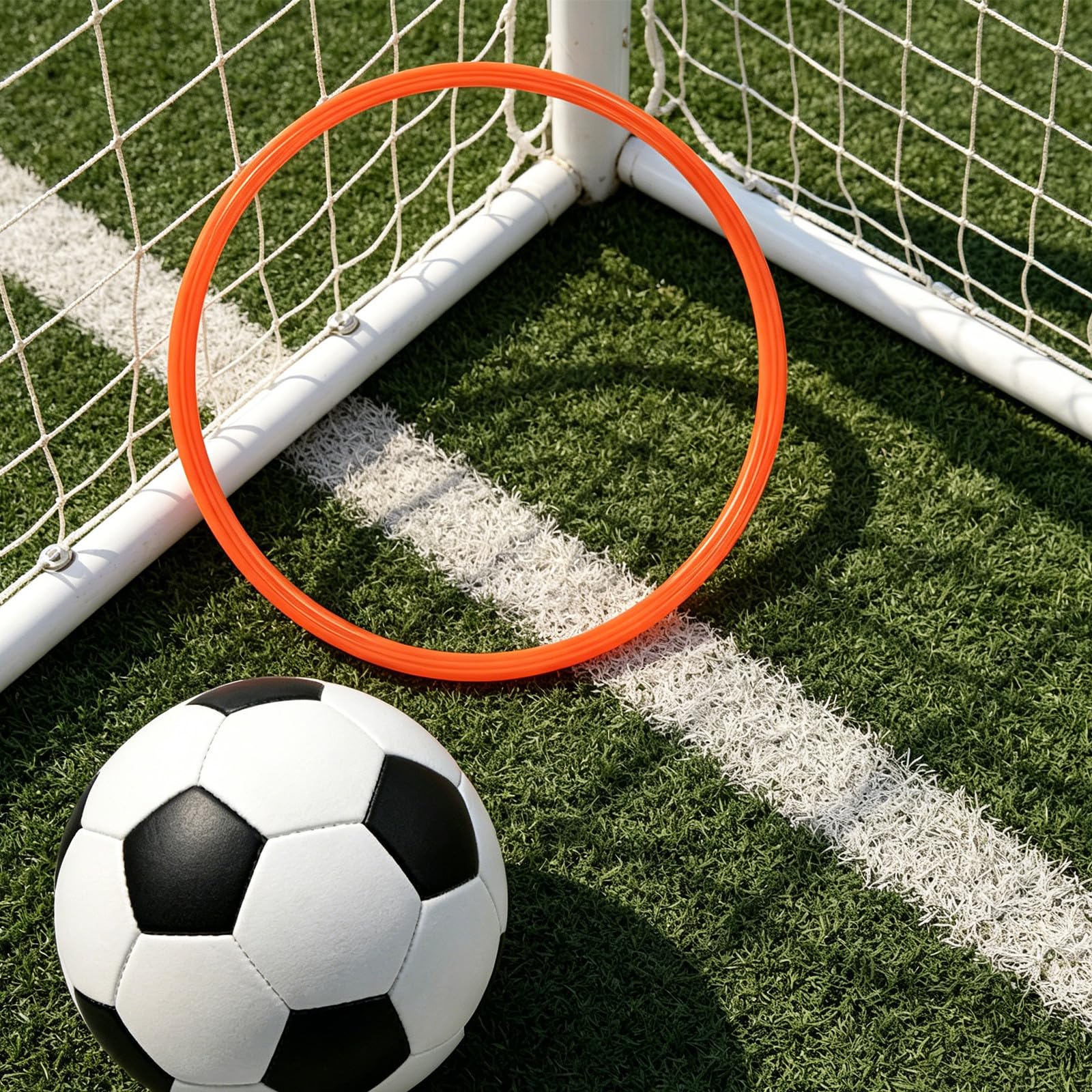 TOYANDONA 8 Pièces Lot de Cerceaux D'entraînement Agilité Football en PP Léger pour Vitesse et Coordination, pour Entraînement Sportif Extérieur et Travail D'équipe