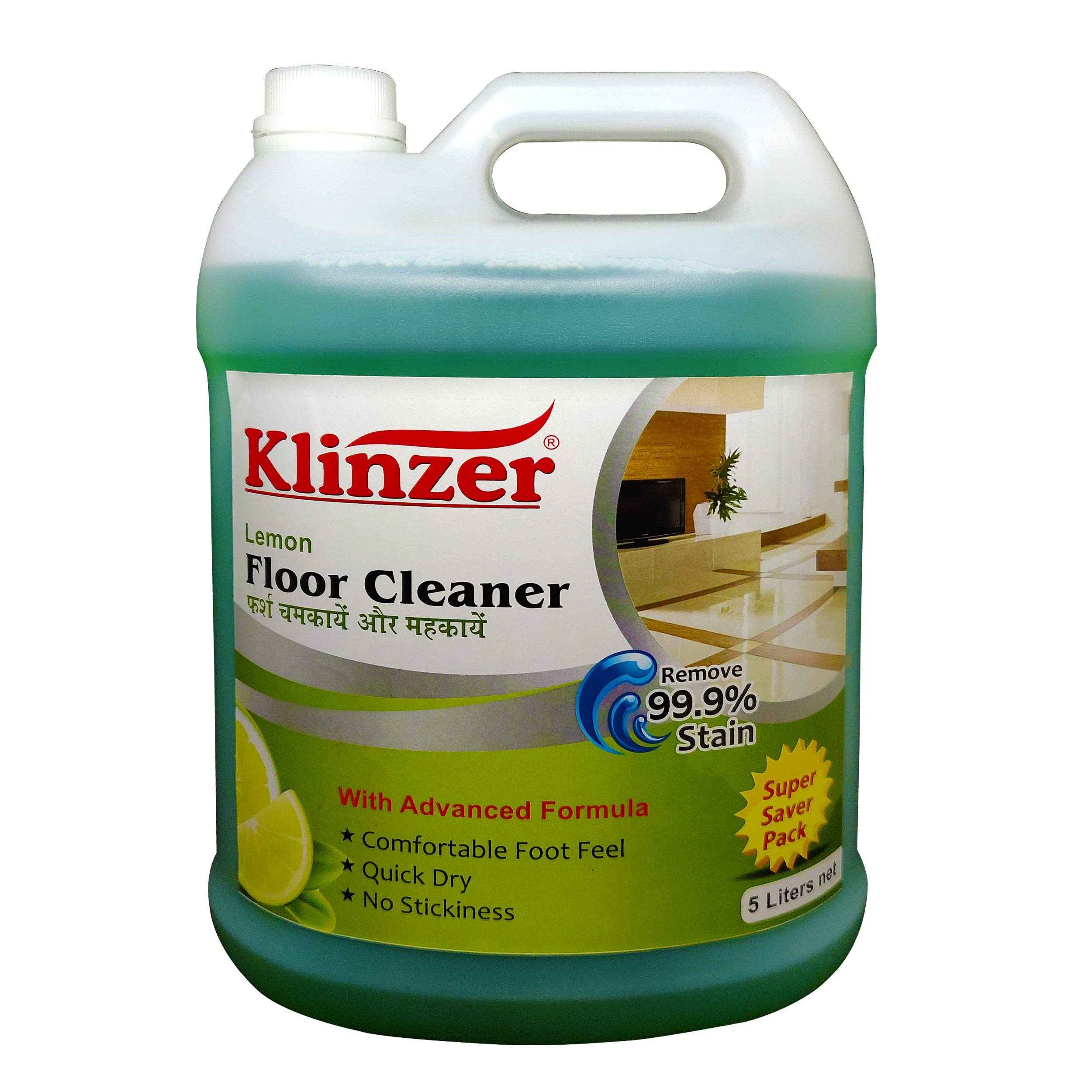 Klinzer Advanced Surface & Floor Cleaner Liquid 5ltr, Lemon Fragrance | Multipurpose Cleaner Non-toxic & Eco-friendly | Ultimate Floor Cleaning Liquid: Powerful Floor & Surface Cleaner | 5 Ltr Refill Pack (B08JCJGZGR) Amazon Price History, Amazon Price Tracker
