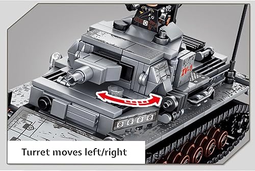 Miniatura 3 de General Jim's Alemán Panzer IV Imperio de Hierro Militar WW2 Tanque Bloques de Construcción Conjunto de Ladrillos