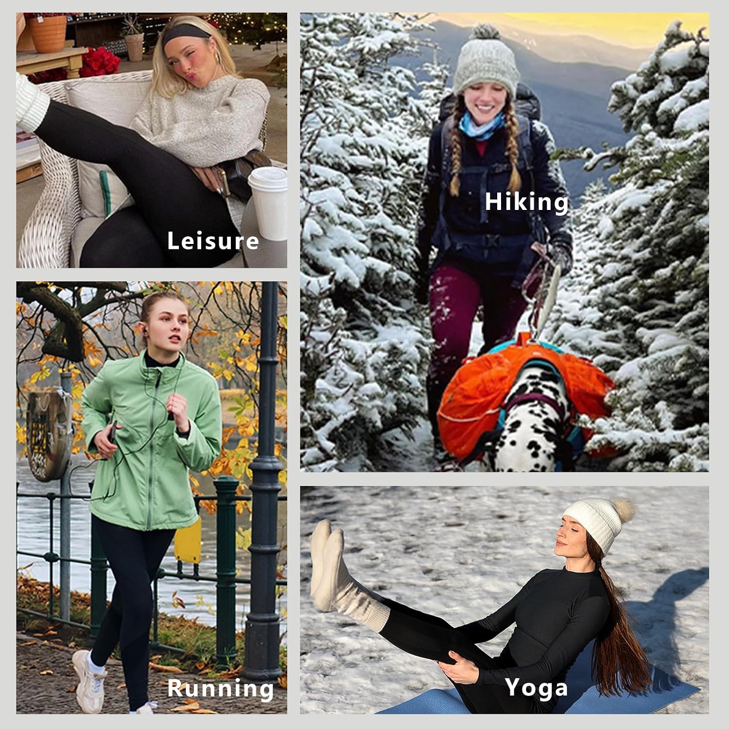 Dimore High Waisted Fleece Lined Leggings Women with Pockets - Soft Stretchy Warm Winter Everyday Leggings for Yoga,Workout