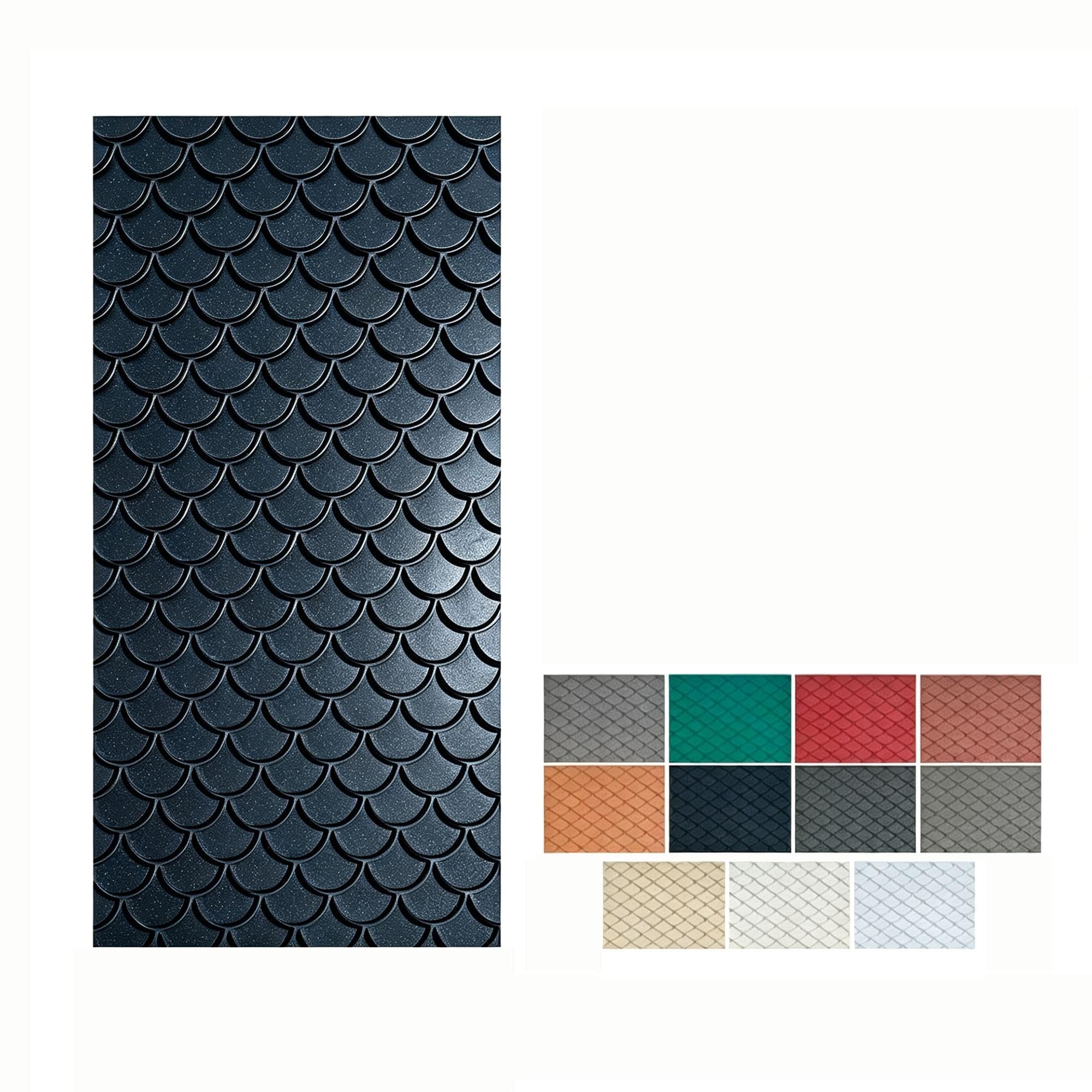 Paneles De Pared 3D Con Textura De Ladrillo Y Patrón De Escamas De Pez