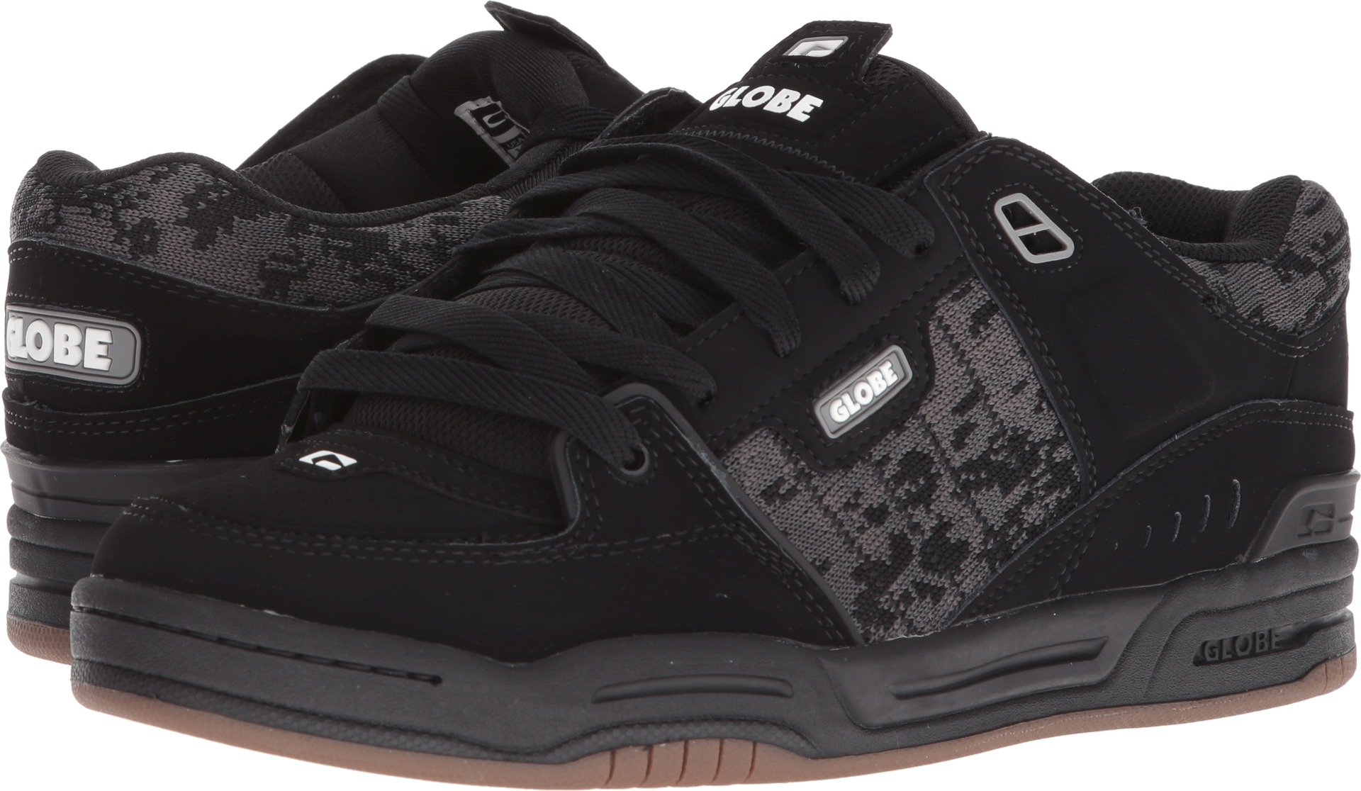 Globe Men's Fusion Shoe, Black/camo/Jacquard, 7.5 M US