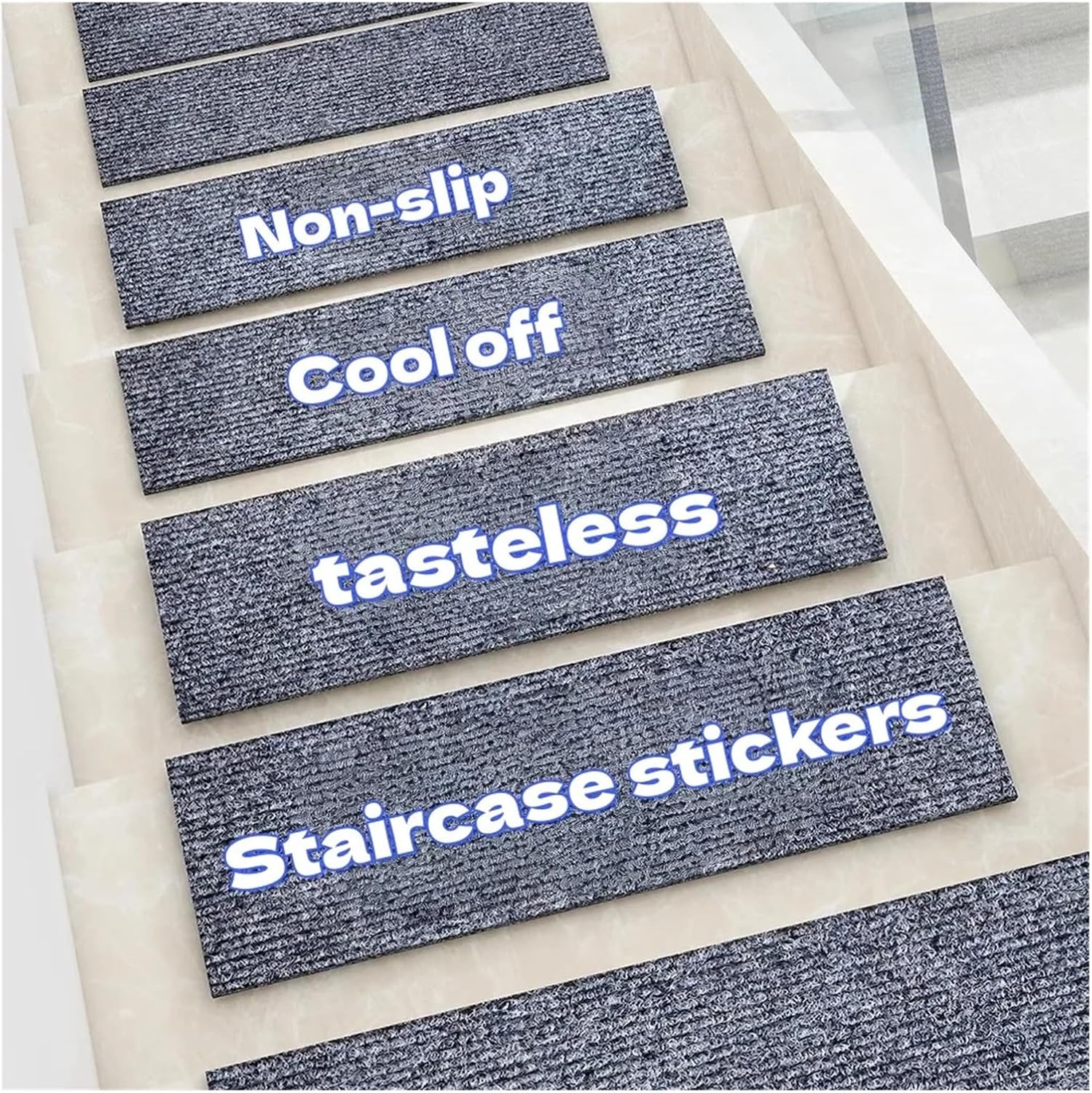 Stair Treads Slip Carpet 1Pc 100x20cm Black Stair Tread Carpet Mats Non-Slip Water Absorption Mat Step Rugs Safety Mute Floor Pad