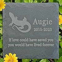 Vista 17 de Regalo de piedra conmemorativa para mascotas, marcador de tumba de jardín, lápida de condolencias de mascotas, lápida conmemorativa de gatos
