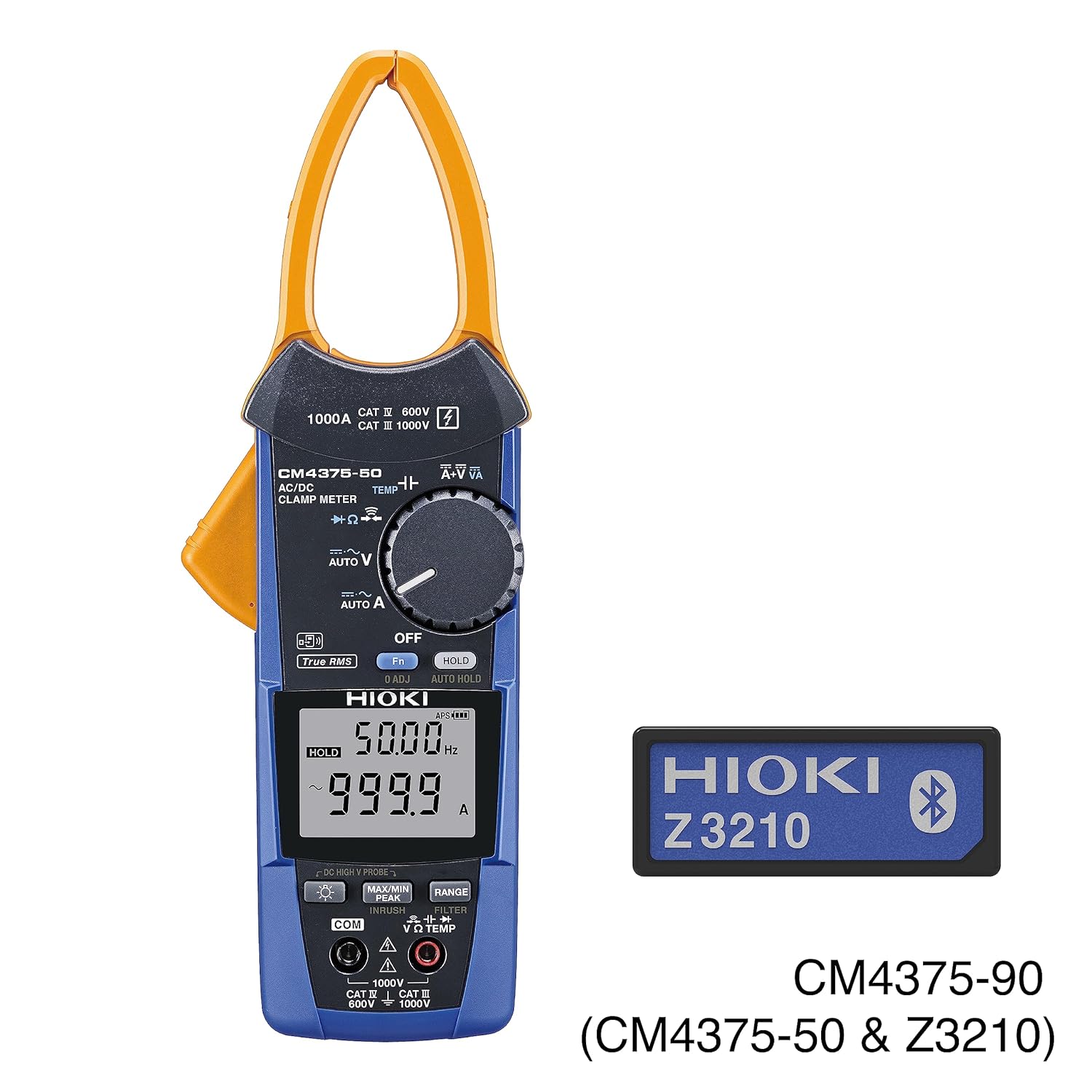Hioki CM4375-90 - True RMS 1000 A AC/DC Clamp Meter with Wireless Adapter Z3210
