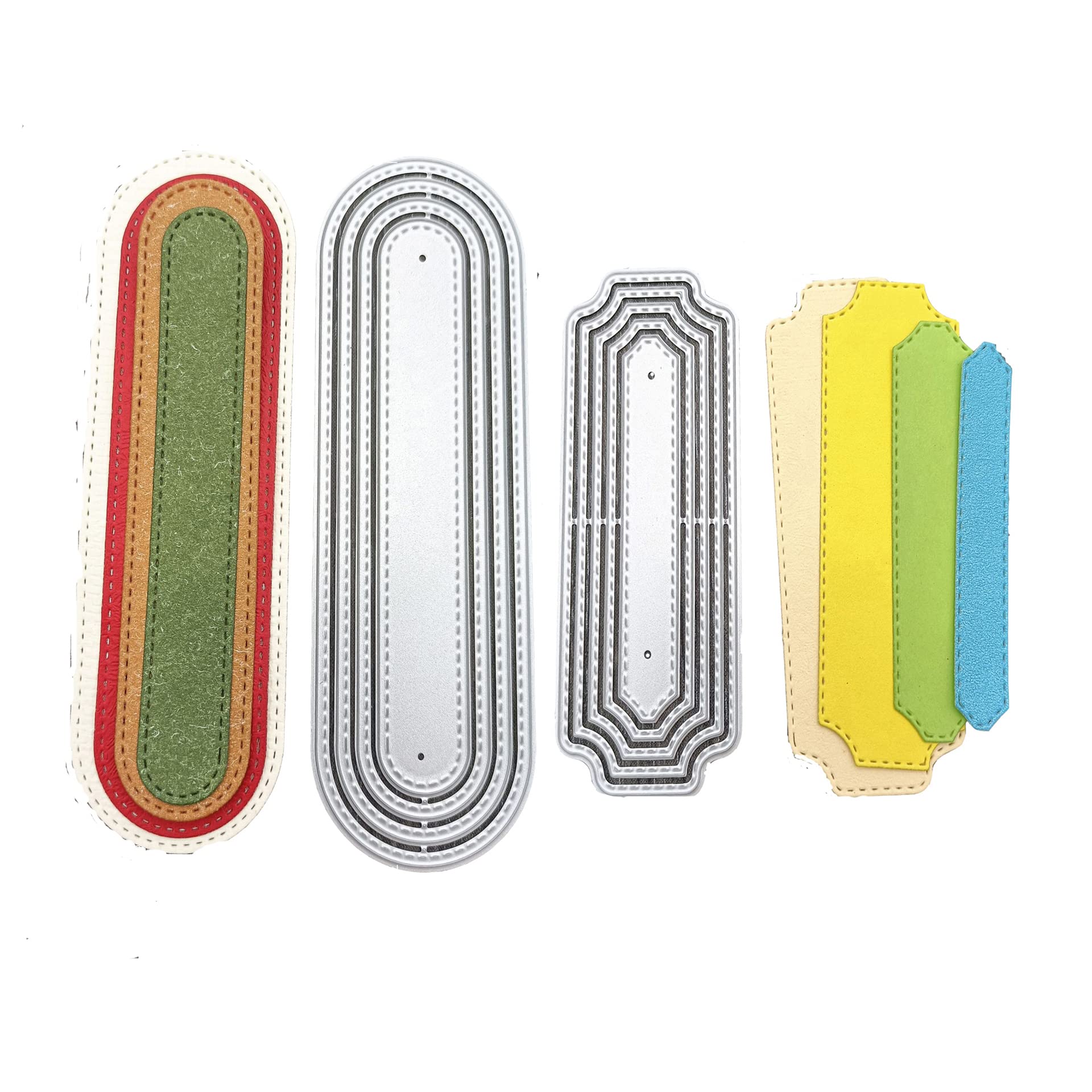 Metal Bookmark Die Cuts Banner Tags Ribbon Cutting Dies Embossing Stencils Template Mould for Card Making Decoration and DIY Scrapbooking Album