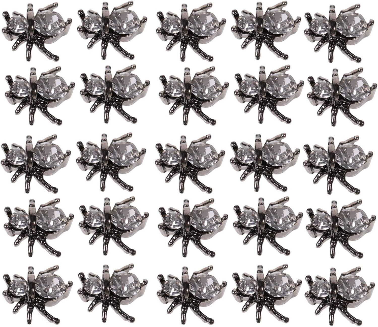 100pcs Spider Nail Charms for Women Unique Alloy Nail Decor for Halloween Parties Easy to Use Manicure Accessories