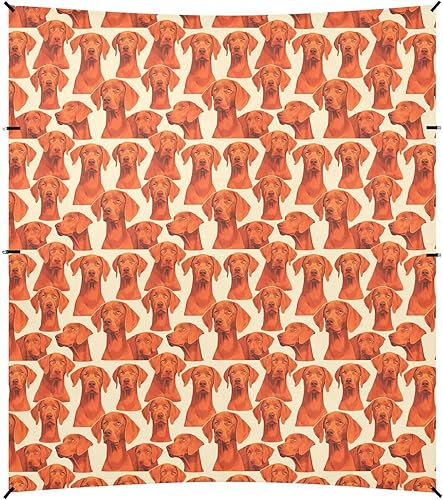 Miniatura 2 de Orange Dogs Face Stable Beach Tent UPF50+ Water-Resistant Large Sun Shade with Sandbags and Shovel for Backyard and Camping