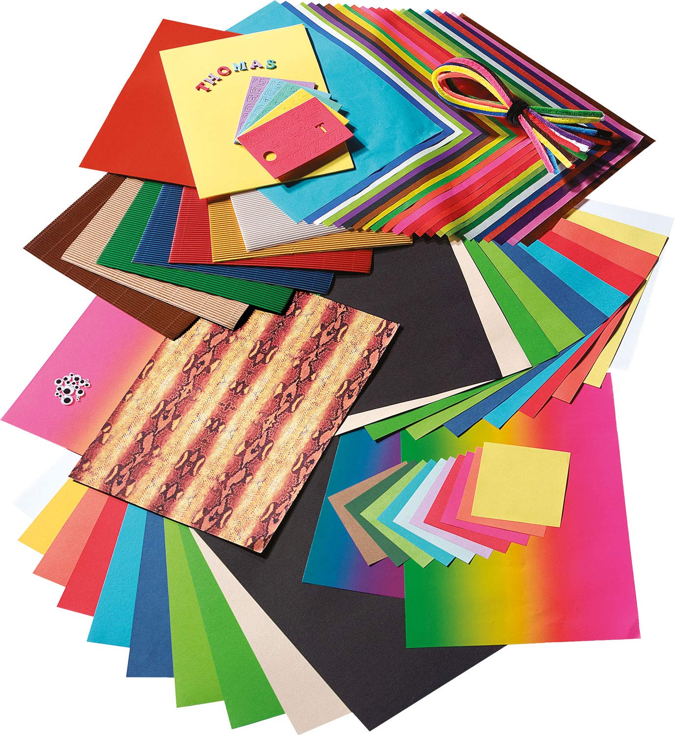 thumbnail: Kinderknutselpakket 3000+ Stuks - Met Opbergdoos | Pompons, Stokjes & Papier