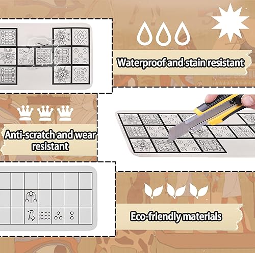 Miniatura 4 de Ancient Board Game of UR & Senet - 1 tablero + 8 dados de madera + 14 piezas de madera + 2 instrucciones de juego (idioma español no garantizado)