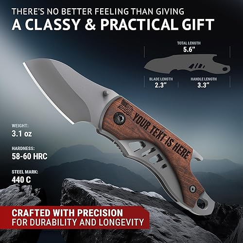 Miniatura 3 de Navaja de bolsillo pequeña personalizada para hombres, cuchillos personalizados, regalos personalizados para hombres, cuchillo único para él, regalo