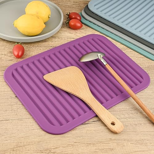 Miniatura 3 de Salvamanteles para platos calientes, salvamanteles de silicona versátil para cocina, tapete de platos y soporte para ollas para mostrador, tapete
