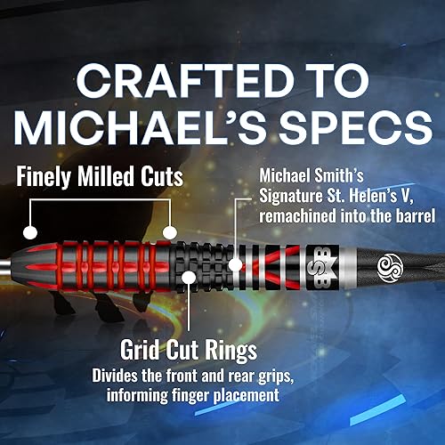 Miniatura 4 de Shot! Dardos Michael Smith Tenacious frente ponderado 90% tungsteno Pro lanzar dardos de acero hechos profesionalmente en Nueva Zelanda diseñado