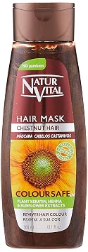 Colouring Hair Mask - Repairs and Colours - 300 Ml/Natural & Organic. Chestnut Hair