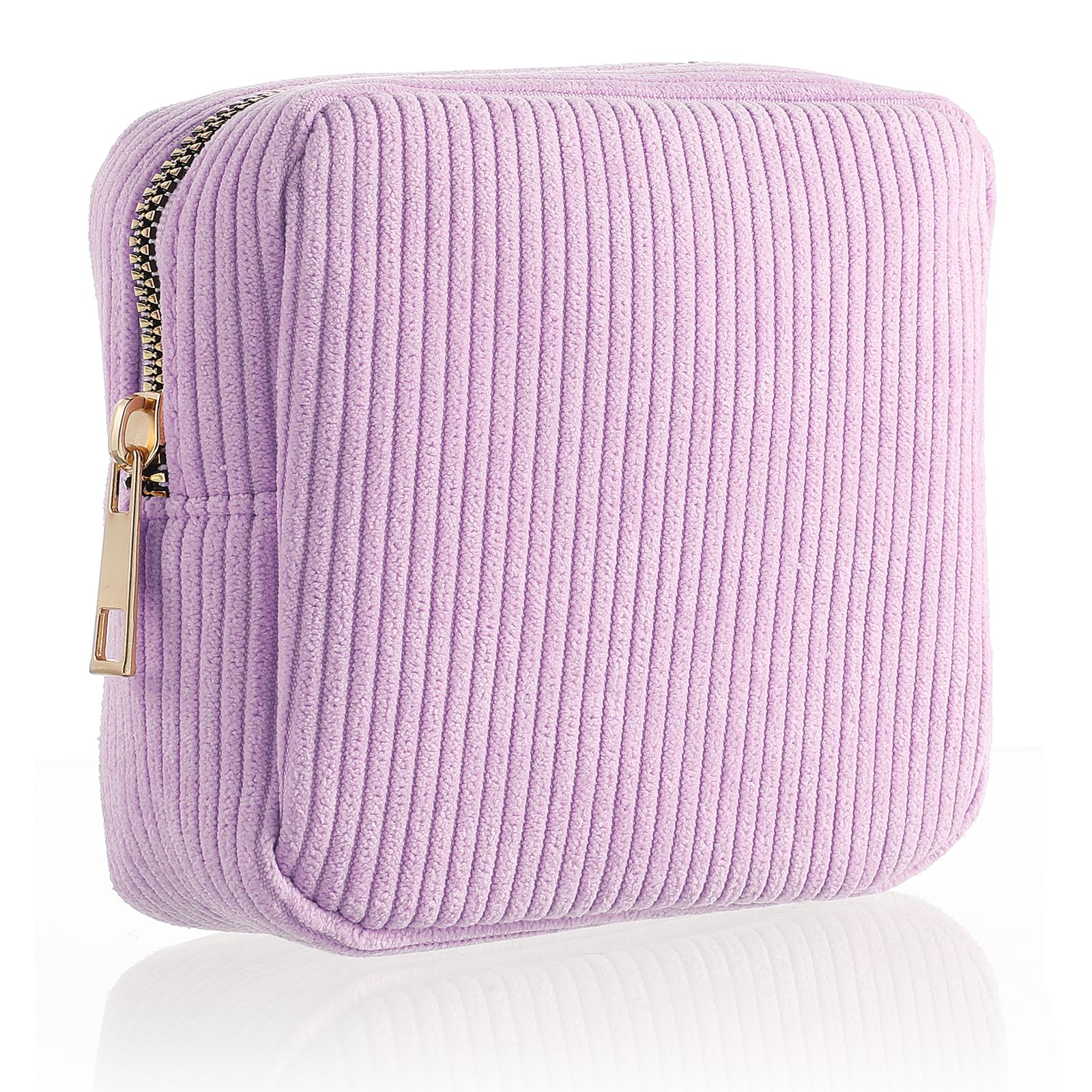 Feminine Menstrual Care Bags for Teen Girls Mini Corduroy Period Bag for Storing Sanitary Napkins Portable Makeup Pouch