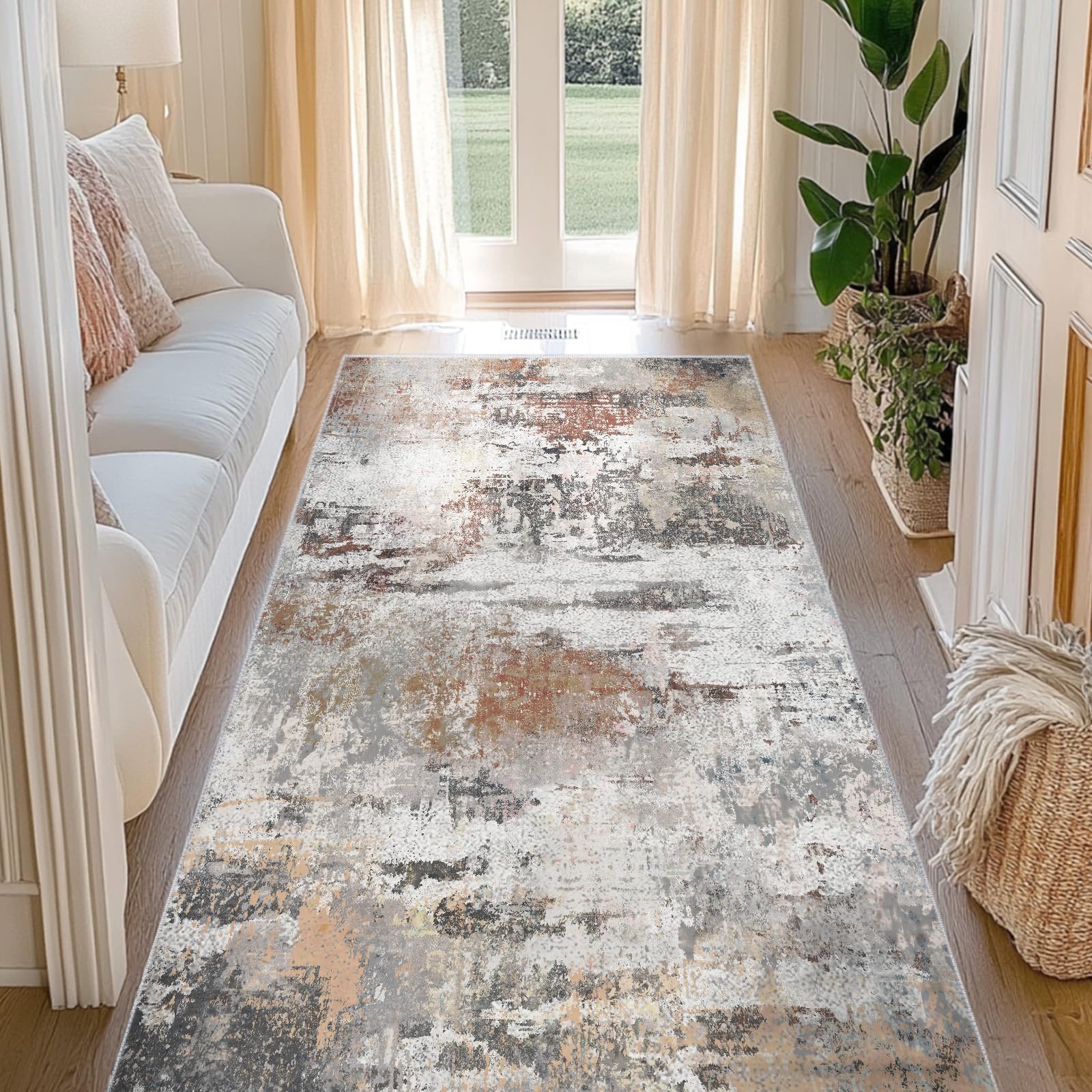 Tapis de salon lavable MAST DOO grand format pour intérieur moderne