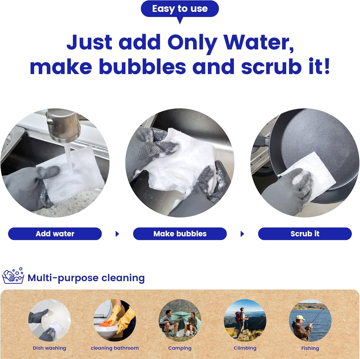 Simpleco Dish Scrubber Sheets – Plant-Based Sheet Sponges for Dishes Infused with Detergent – Eco-Friendly Disposable Cleaning Sponge Sheets – Biodegradable and Compostable – 50-Pack : Health & Household