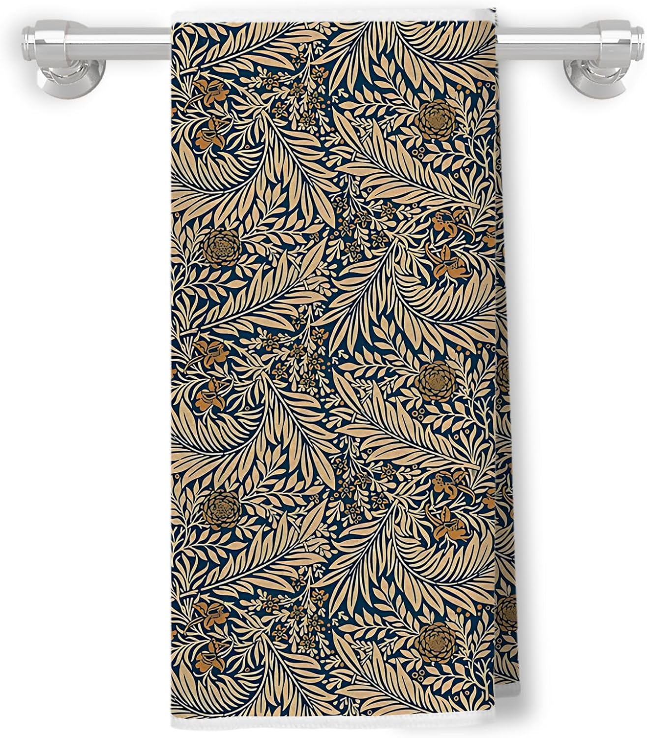 XUNLURY Vintage Botanical Floral Dish Towels, Retro Leaf Flower Tea Towels for Kitchen and Bathroom, Cottagecore Decor, 16x24 Inch