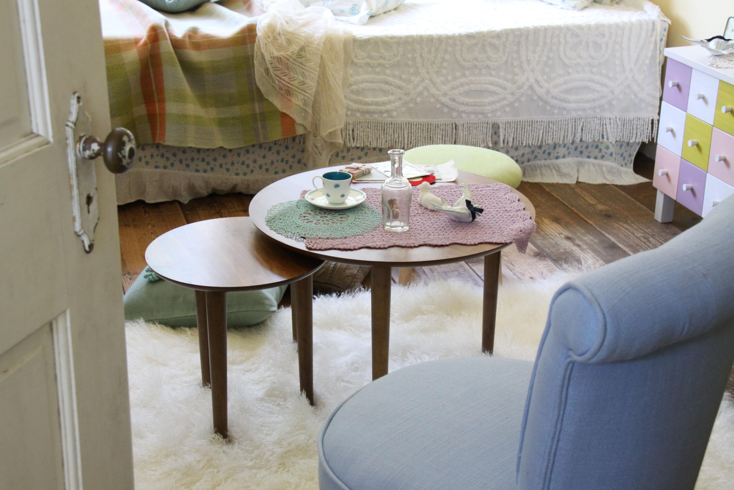 Amazon｜AZUMAYA トムテ(Tomte) サイドテーブル TAC-224WAL TAC-224WAL