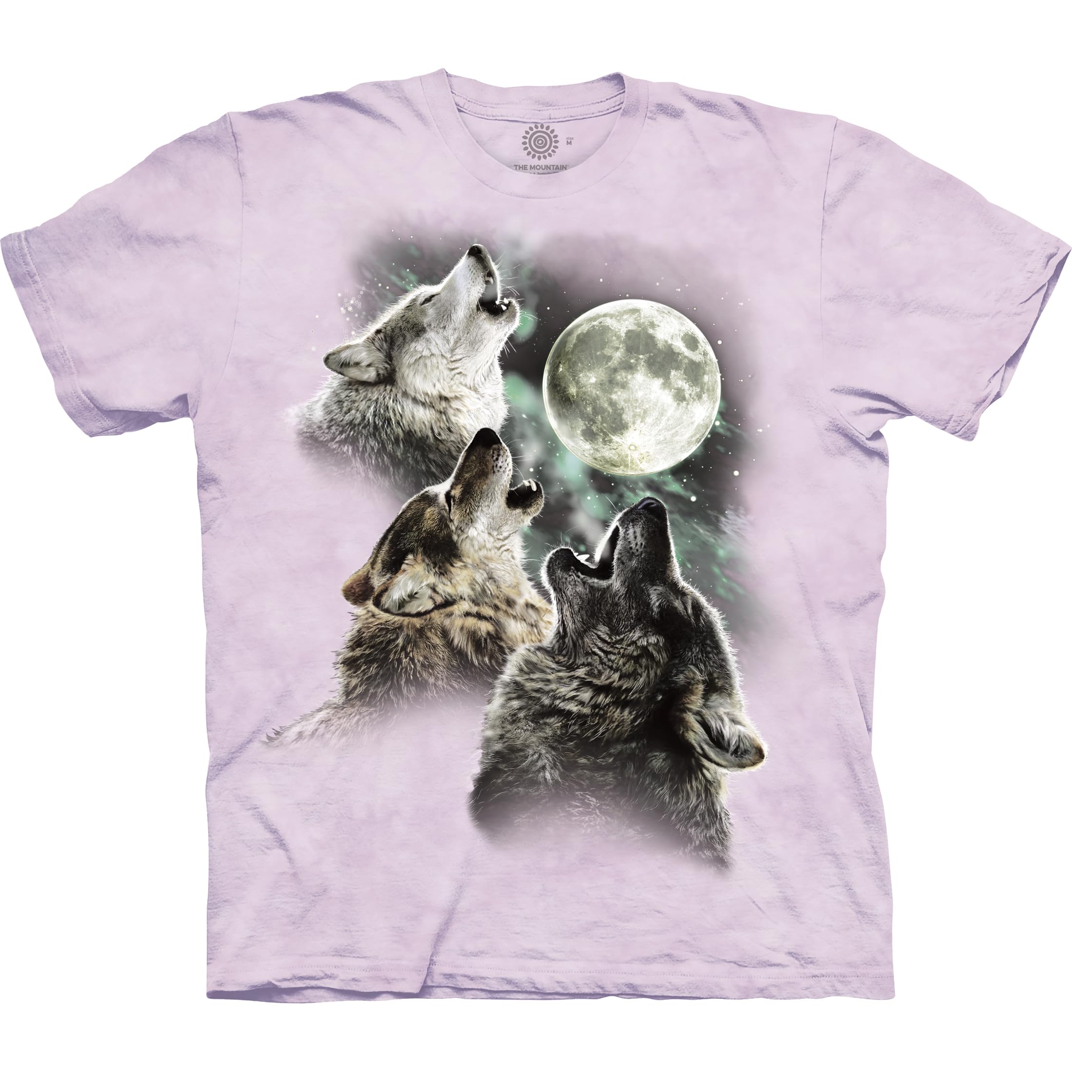 The Mountain Men's Three Wolf Moon Short Sleeve Tee, Iris, XL