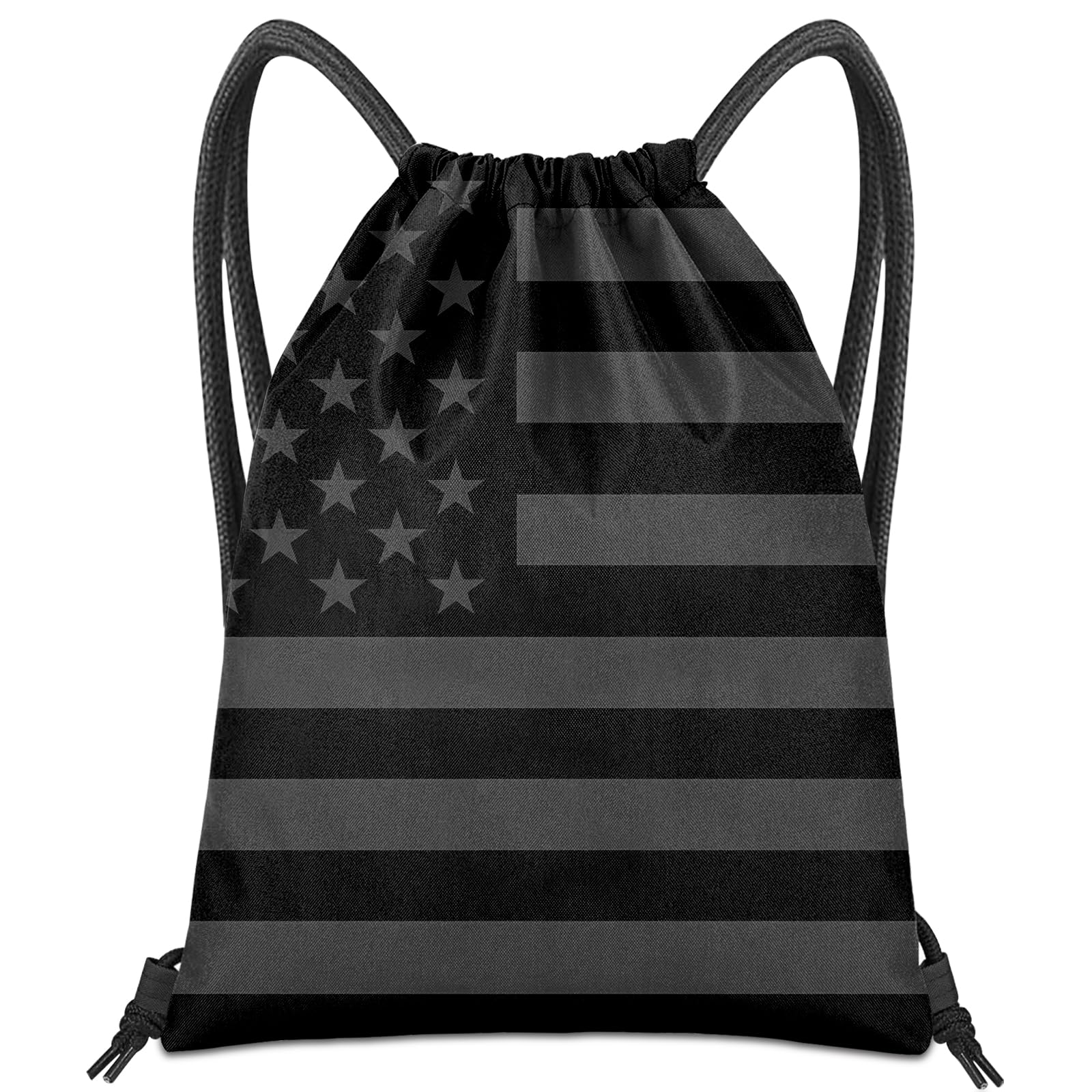 BHAHB Drawstring Backpack for String Bag Waterproof Cute Sports Beach Swimming Travel (13"×17"), Z30-flag, One Size, A