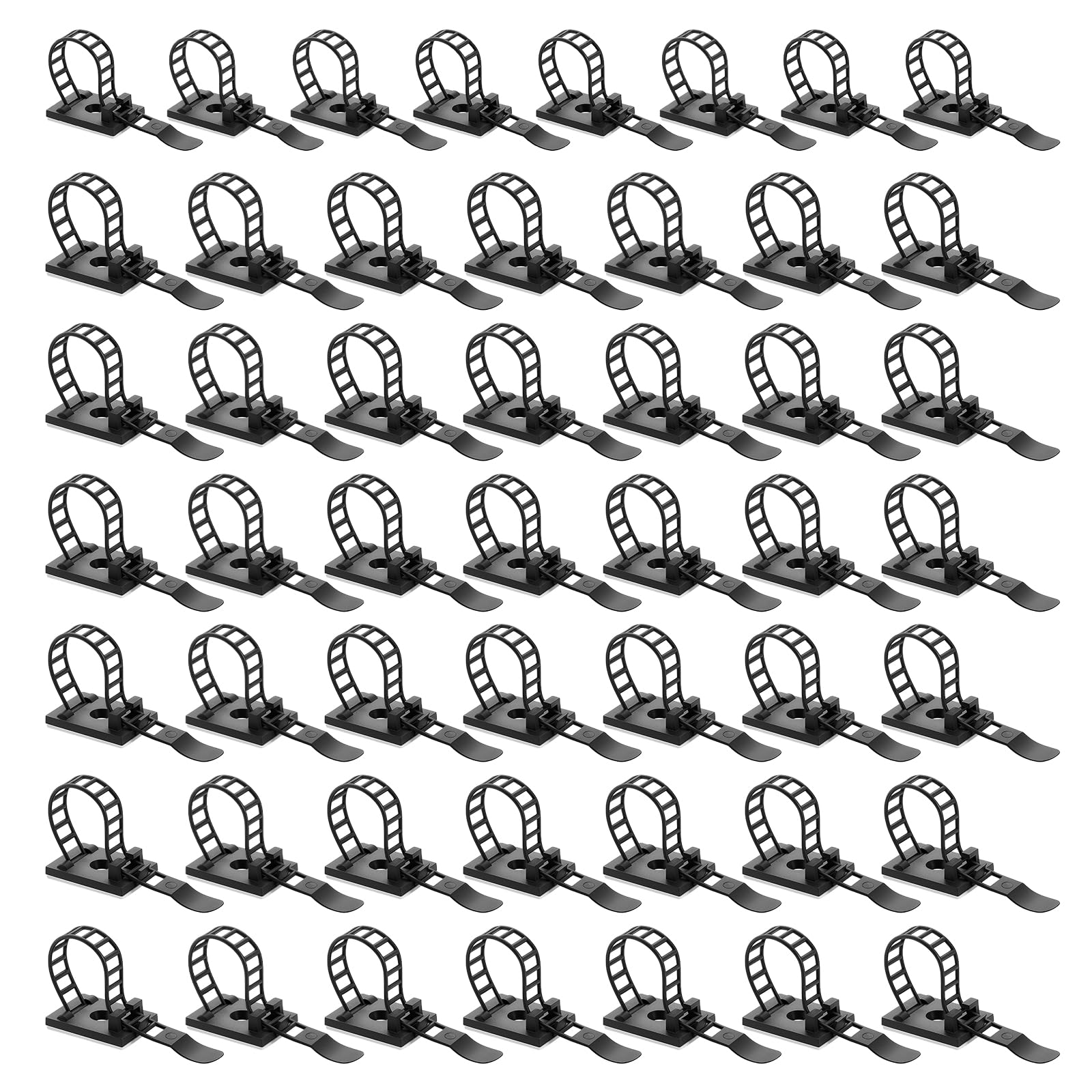 50Pcs Locking Nylon Cord Fasteners Adjustable Wire Ties for Electronics Cable Management & Organization Nylon Cable Ties Adjustable