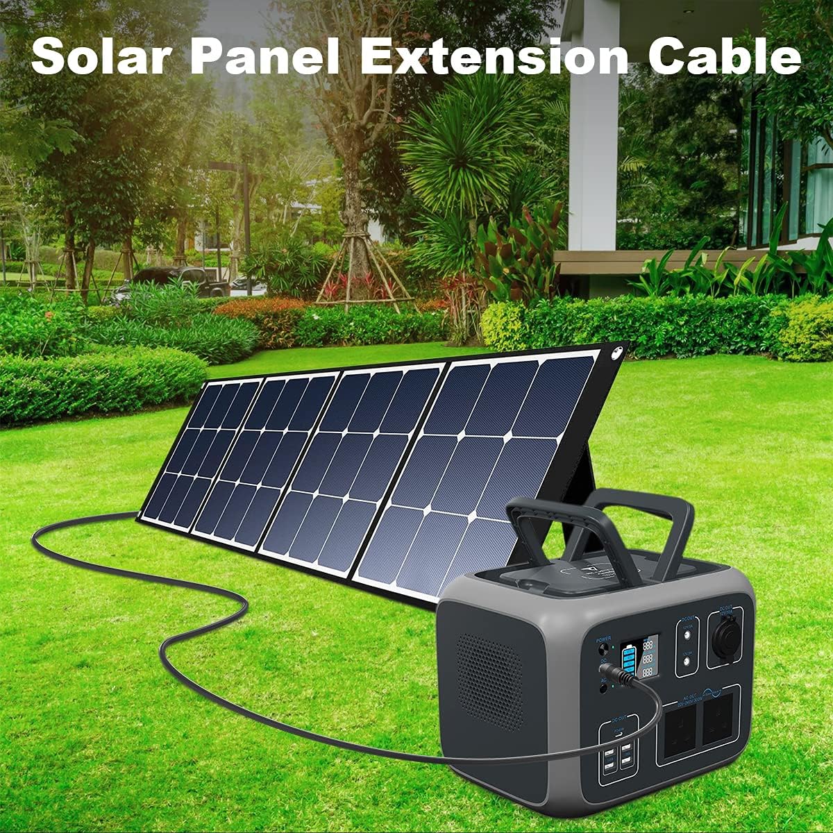 ELECTOP DC 8mm Extension Cable 20Ft, DC 8mm Cord 14AWG DC 8mm Female to Male Adapter Connector Cable 8mm DC Power Plug for GZ Yeti Jackery Solar Generator Portable Power Station and Solar Panel