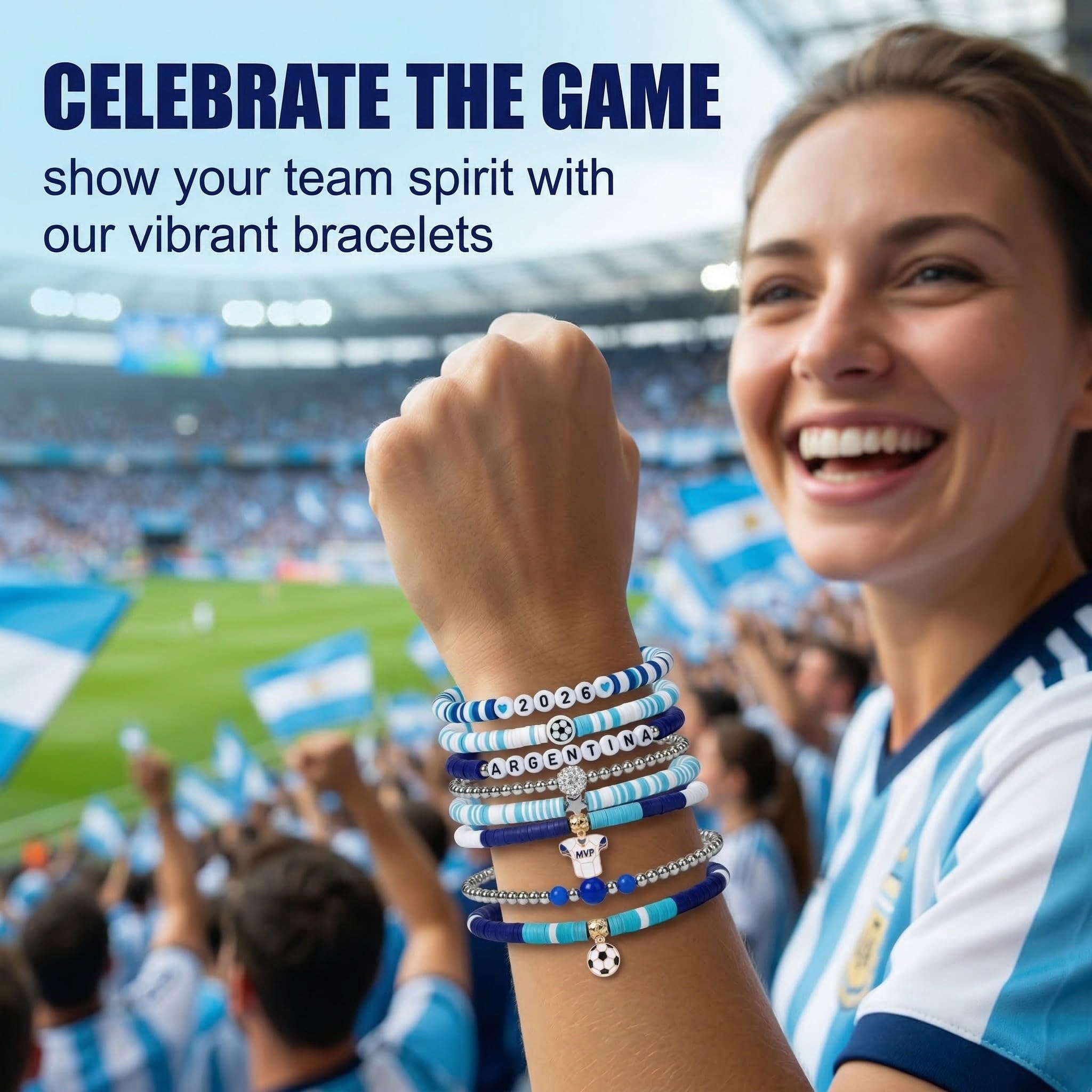 Pulsera Fútbol Niño Deportiva Accesorio Regalo Fan (Argentina)