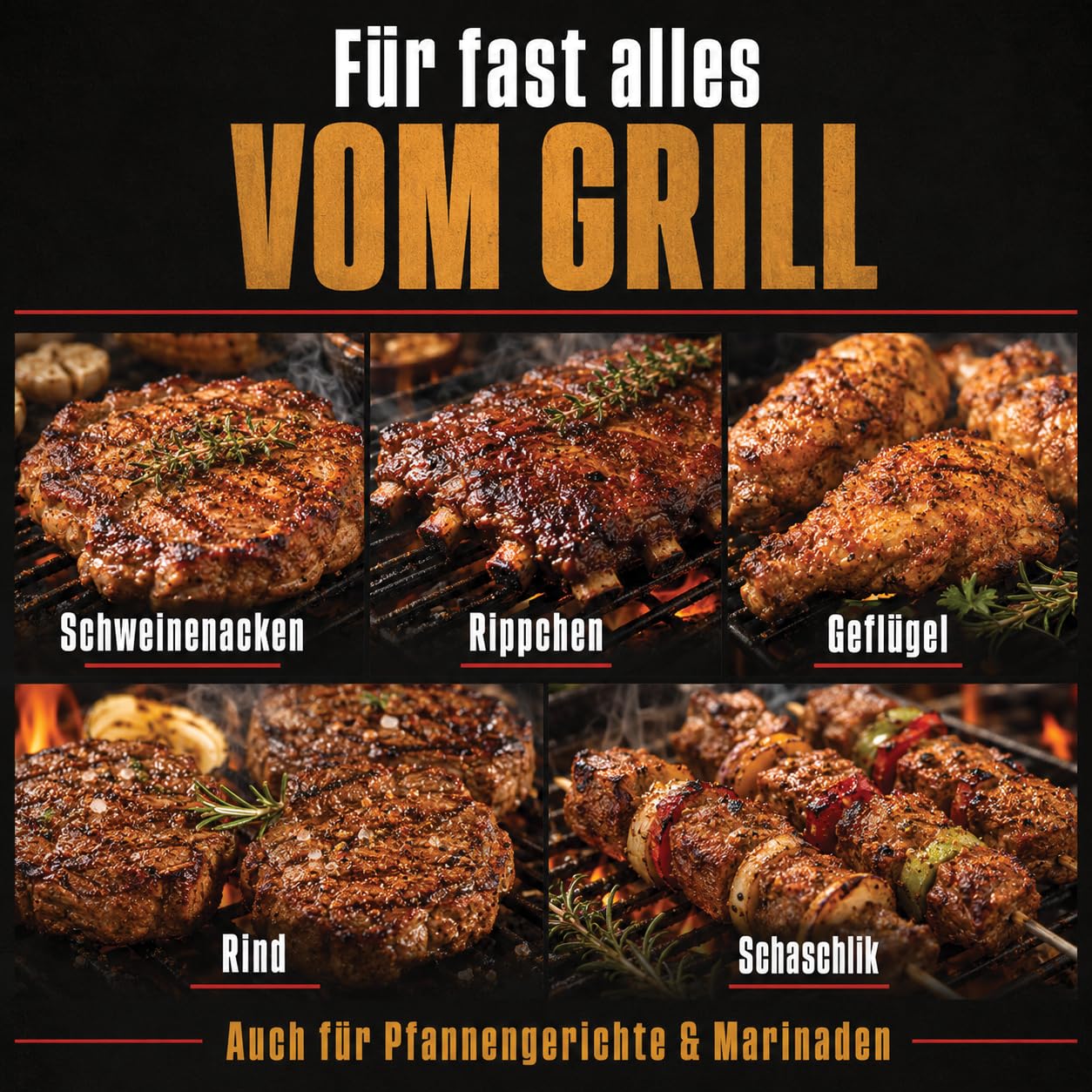 GiDeli Grillgewürz Scharf 2x5kg - Feurige & Aromatische Gewürzmischung für den Grill - Ideal für Schweinenacken, Rippchen, Geflügel & Schaschlik - Trockenmarinade & Rub - Sofort Einsatzbereit