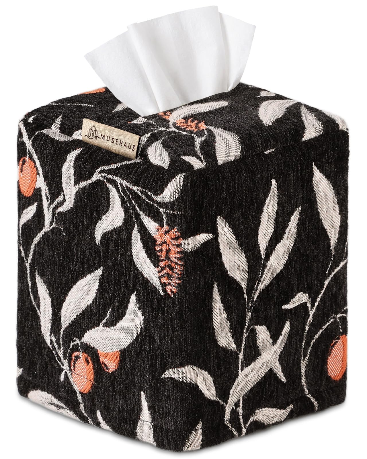 Photo 1 of MuseHaus Chenille Tissue Box Cover - Beige Floral