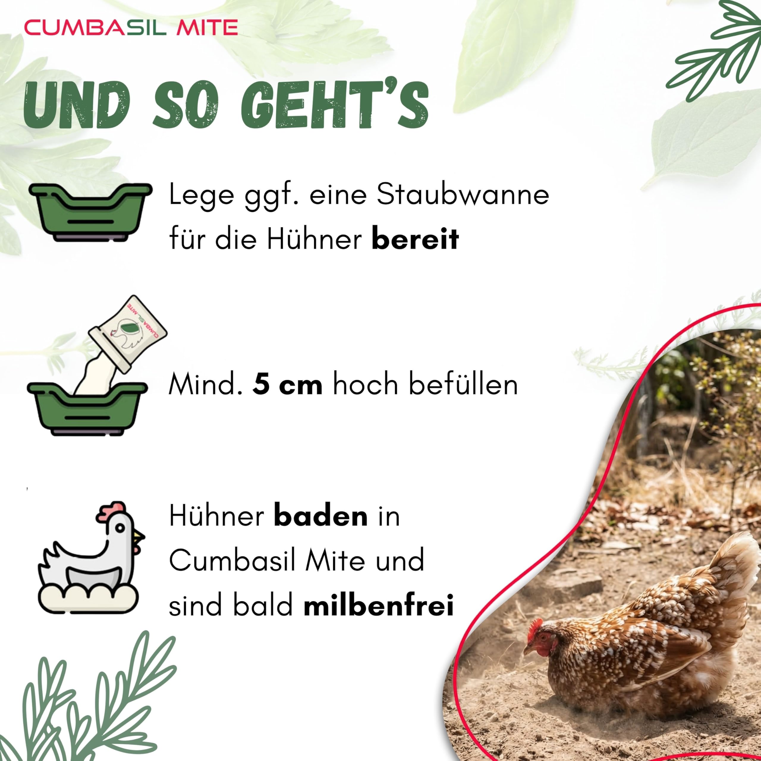 Starter Pack Mite Staubbad für Hühner 15kg - Sandbad Pulver gegen Milben, Milbenmittel Hühner, natürlicher Milbenschutz, Puder