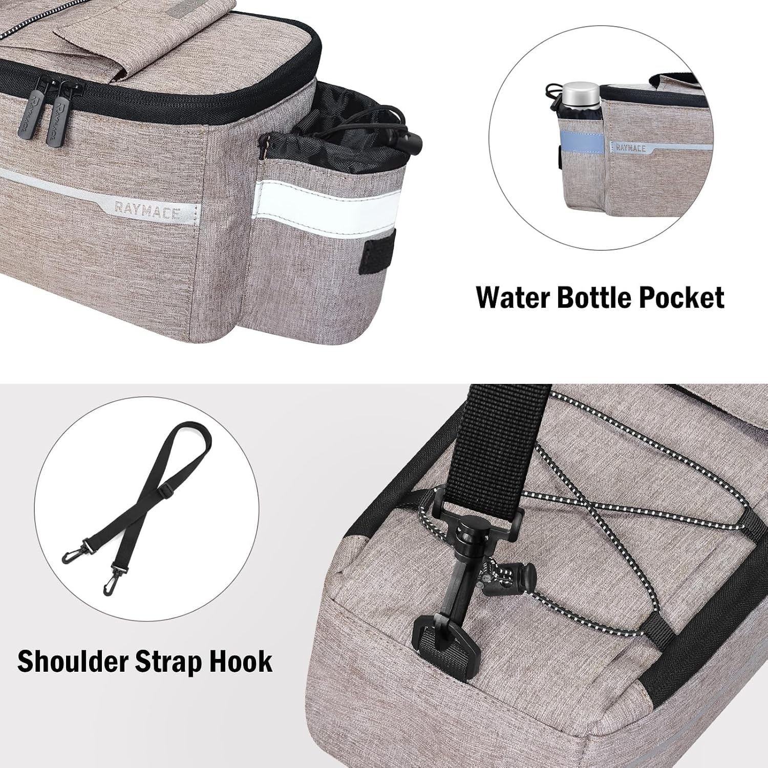 RAYMACE Bike Rear Rack Bag, Bike Trunk Cooler Bag image 3