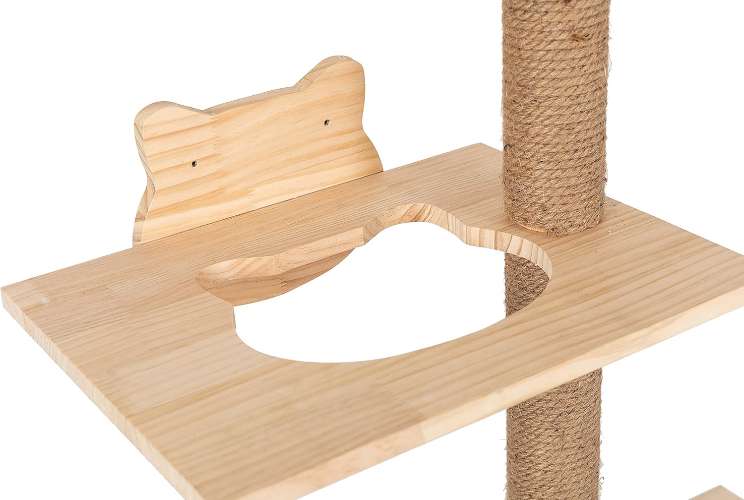 HAPYKITYS Cat Tree Climbing Post Tower for Indoor Cat Wall Mounted Tall Scratching Solid Wood Handmade Cat Climber