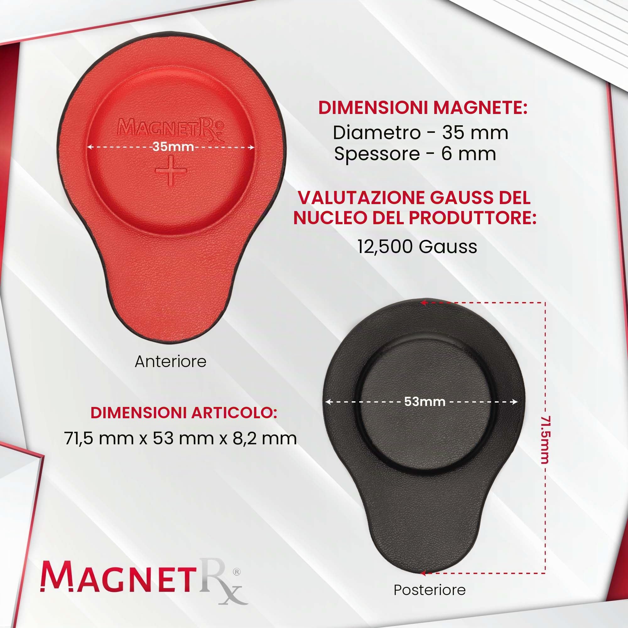 MagnetRX® Kit di Magneti per Terapia Biomagnetica – Magneti al Neodimio – Coppia Bio Magneti Dr. Goiz (2 unità)