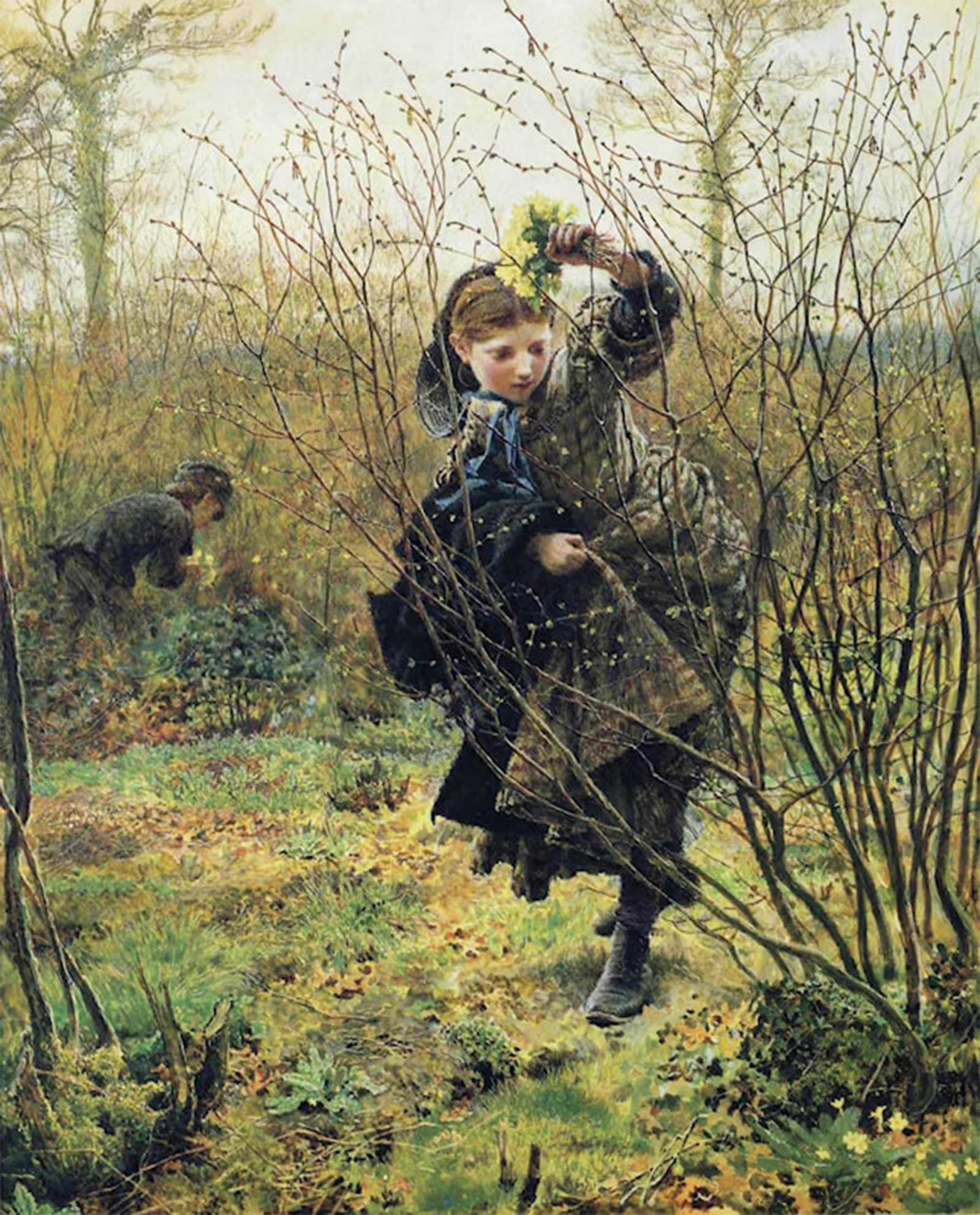 Cuadro Primavera de Frederick Walker lienzo 60x90cm decoración 5