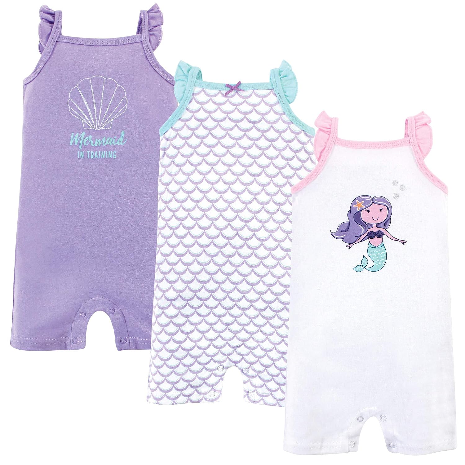 Hudson Baby Unisex Baby Cotton Rompers, Mermaid, 9-12 Months - Review, Price and Buying Guide