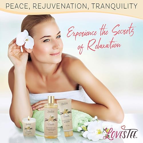 Miniatura 5 de Regalos para el día de la madre, cesta de spa para mujeres, juego de baño y cuerpo de vainilla, regalo de Navidad y cumpleaños, incluye gel de