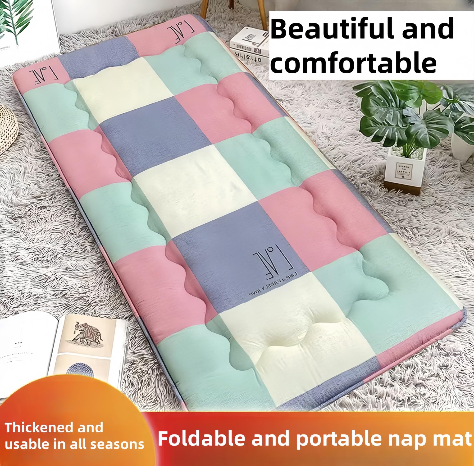 Materasso futon pieghevole, spessore 3 cm, per casa e campeggio, versatile materasso per dormitorio e lettino da pavimento