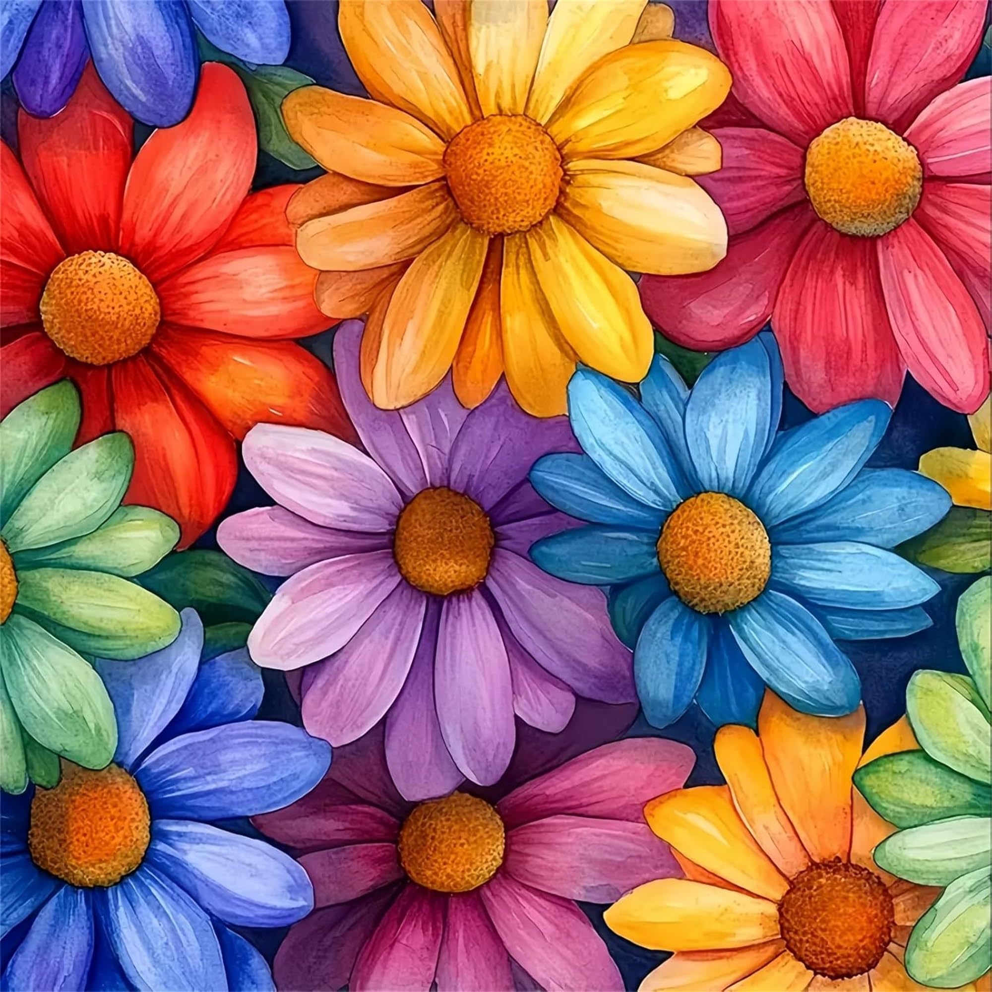 Nianxi DIY Paint by Numbers for Adults,Flower Painting by Number Kits on Canvas,Color by Numbers for Beginner,Gifts Decor for Home Wall Room (Flower)