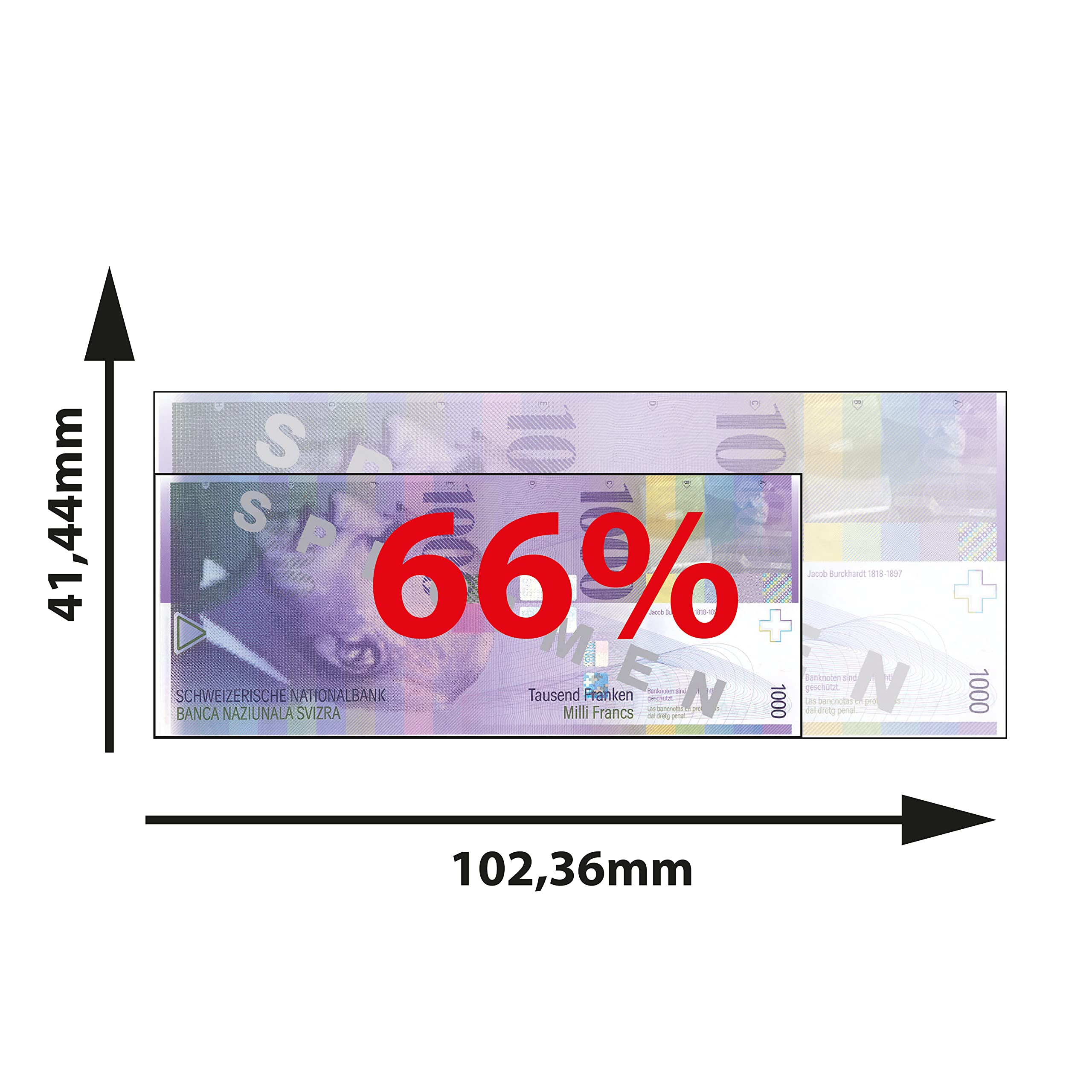 Lot De 100 Faux Billets Suisses 100 CHF – Cinquième Série – Reproduction Taille Réelle – Pour Jeux, Décoration, Photos – Scratch Cash
