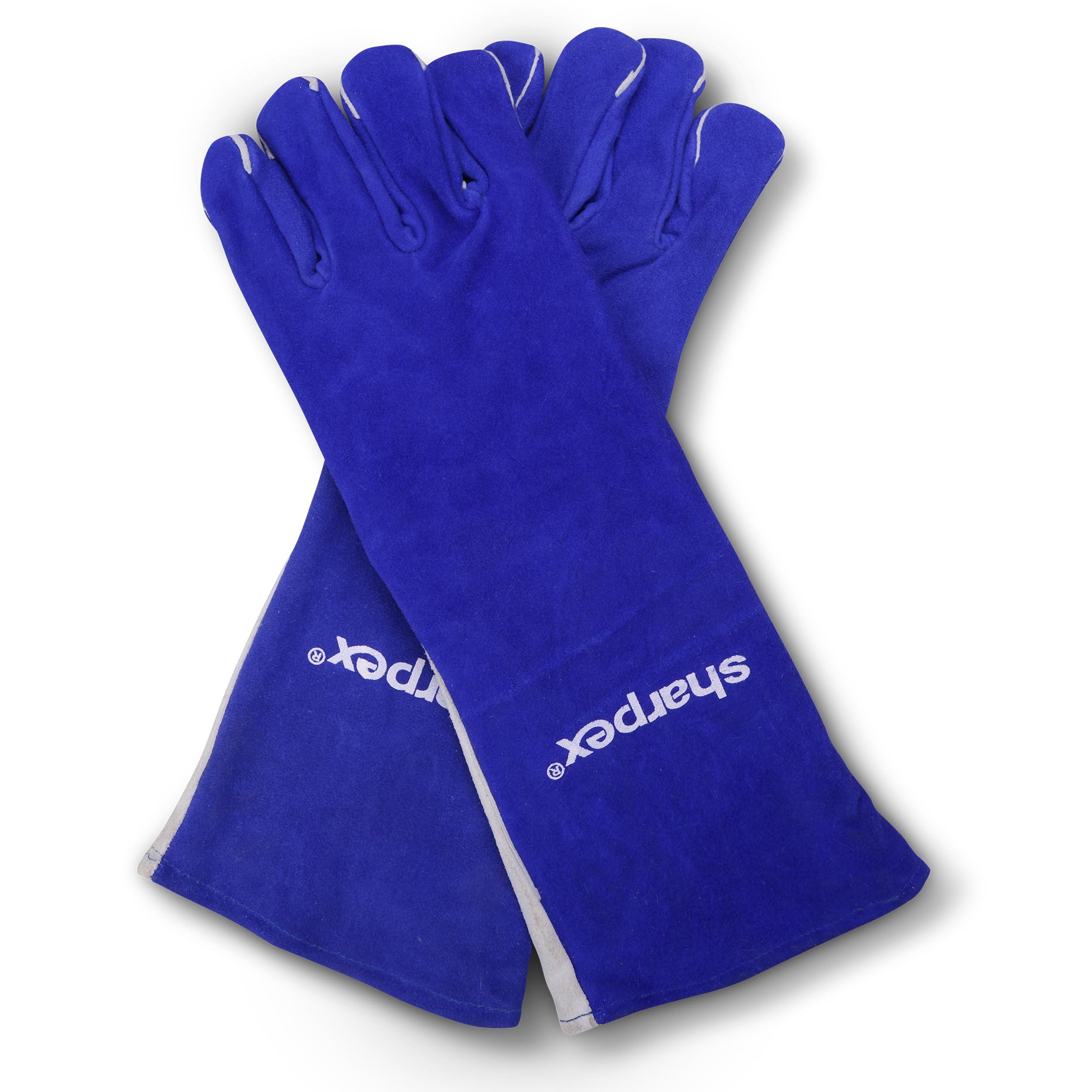 Sharpex Heavy Duty Leather Animal Handling Gloves | 40 Cm Long Animal Handling Gloves Bite Proof for Safety Against Cats, Dogs, Birds, Snakes, Grabbing Reptiles, and Industrial Use (Blue) (B0D35NZ887) Amazon Price History, Amazon Price Tracker