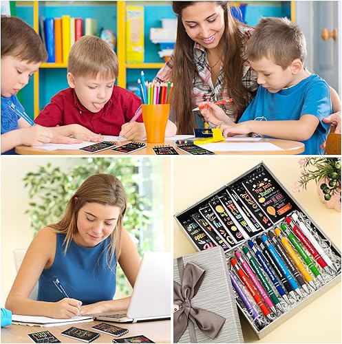 Miniatura 4 de Tisancy Juego de 72 piezas de regalos de agradecimiento para profesores, bolígrafos para profesores, cuadernos motivacionales, blocs de notas